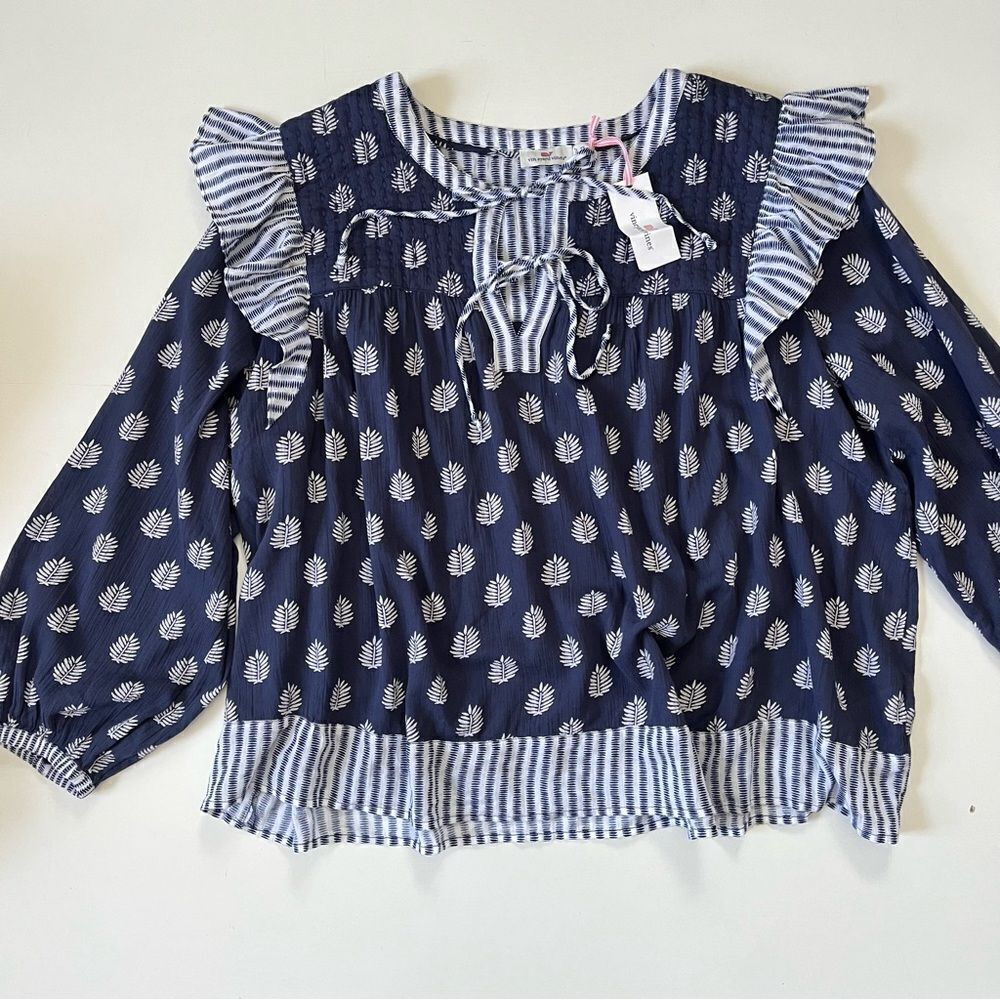 VINEYARD VINES NWT Deep Bay Fleur De Leaf Quilted Top 2X - Picture 6 of 13